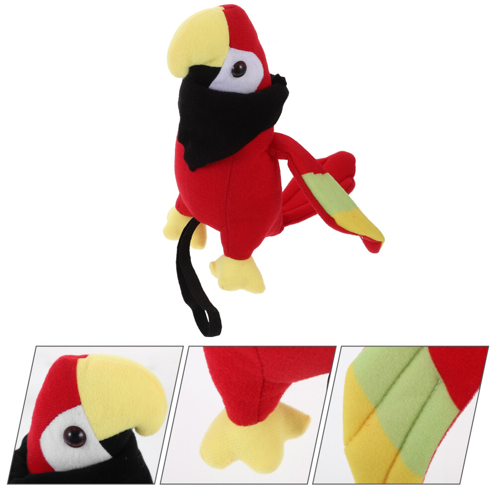 Pirate Parrot Cartoon Parrot For Shoulder Halloween Cosplay Parrot Stuffed Toy