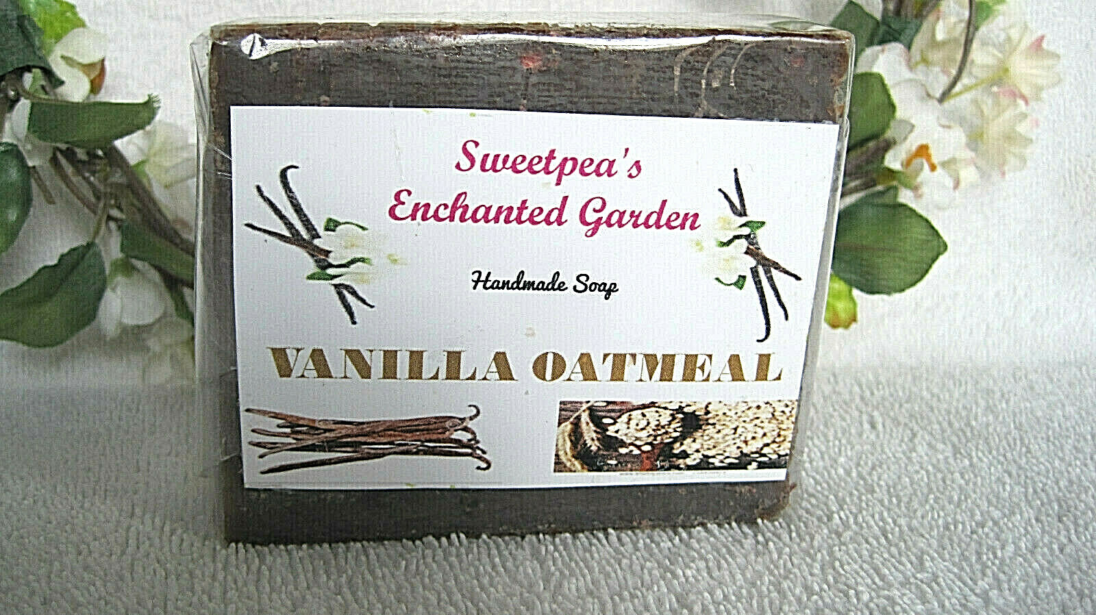 “VANILLA OATMEAL” HANDMADE NATURAL & ORGANIC VEGAN SOAP BARS, 4+ oz ea.