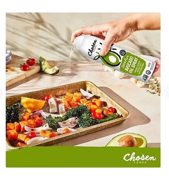 4 Pk Chosen Foods 100% Pure Avocado Oil Spray, Cooking, Dressing, 13.5 oz, Each