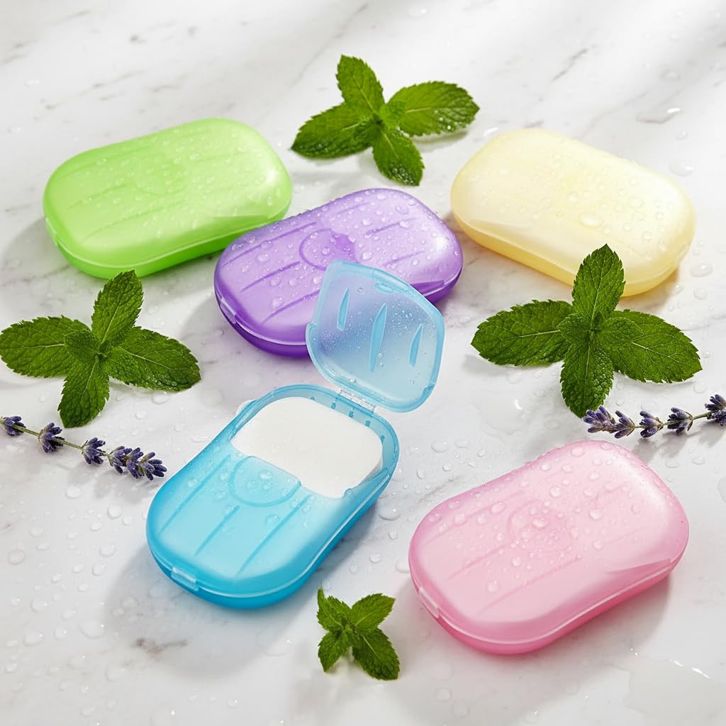 Disposable Soap Sheets Paper 5 Boxes Hand Cleaner Fragrance Mini Soap Paper for
