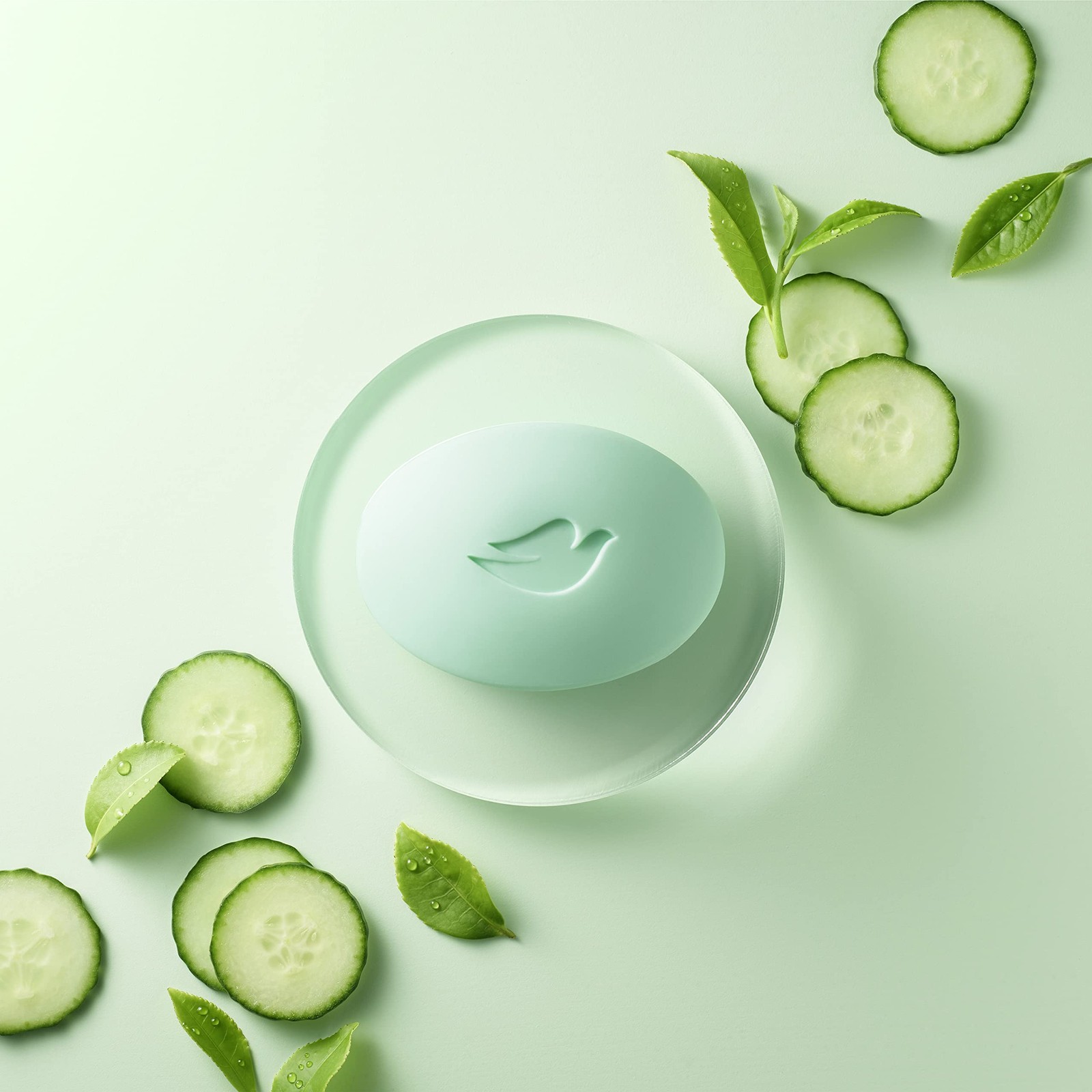 Dove Skin Care Beauty Bar For Softer Skin Cucumber and Green Tea More
