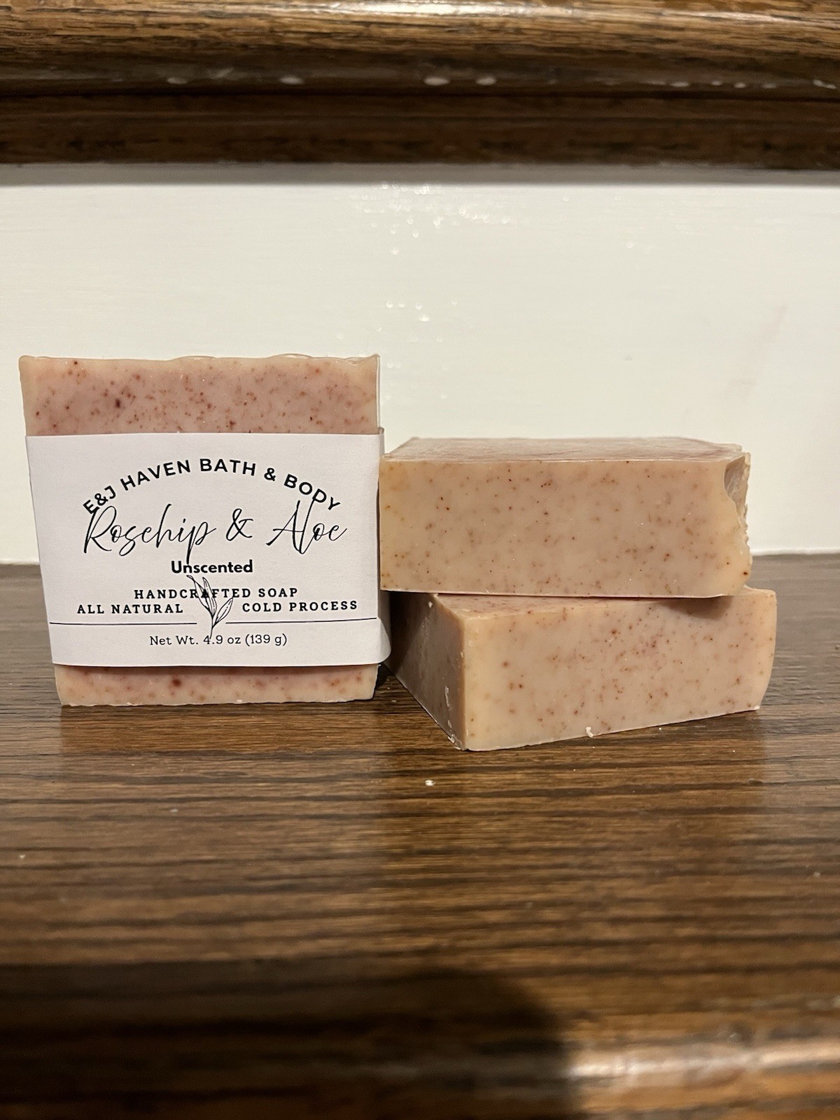 E&J Haven Bath & Body Handcrafted Rosehip Aloe Soap Cold Process 4.9 oz