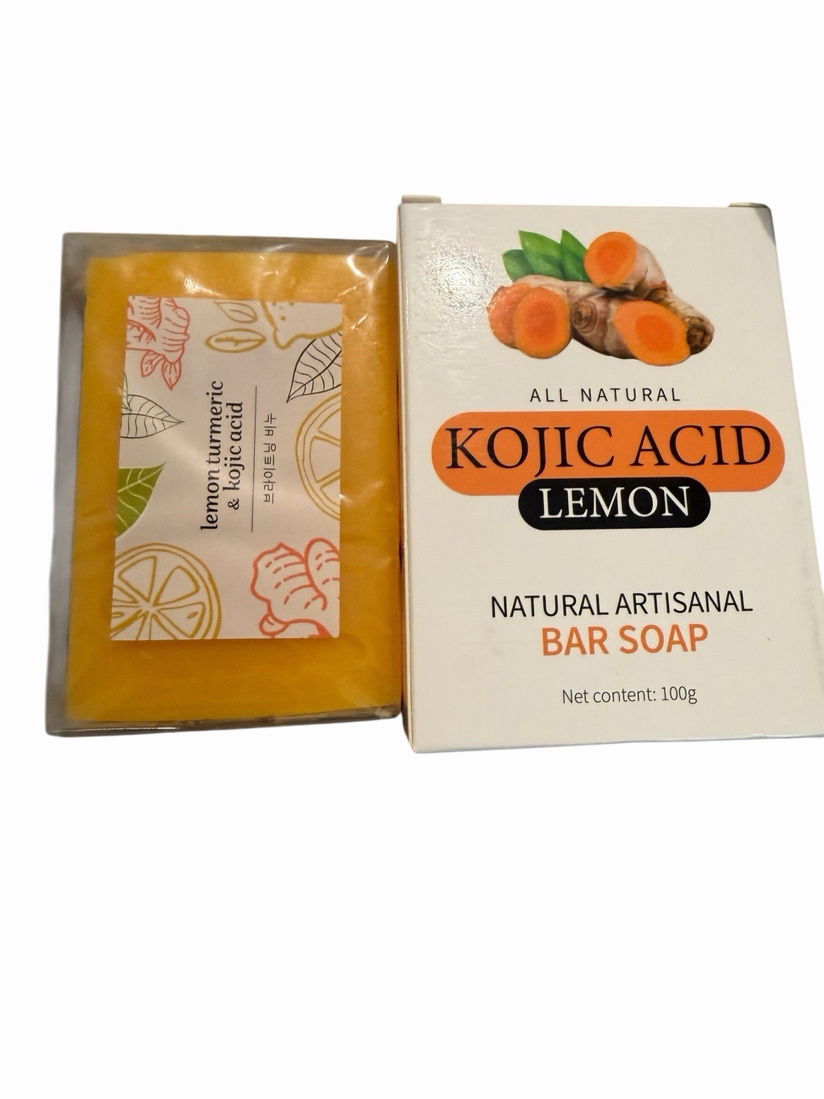 3 PACK – Lemon Tumeric & Kojic Acid Artisnal Bar Soap 100 grams Exp 11/2027