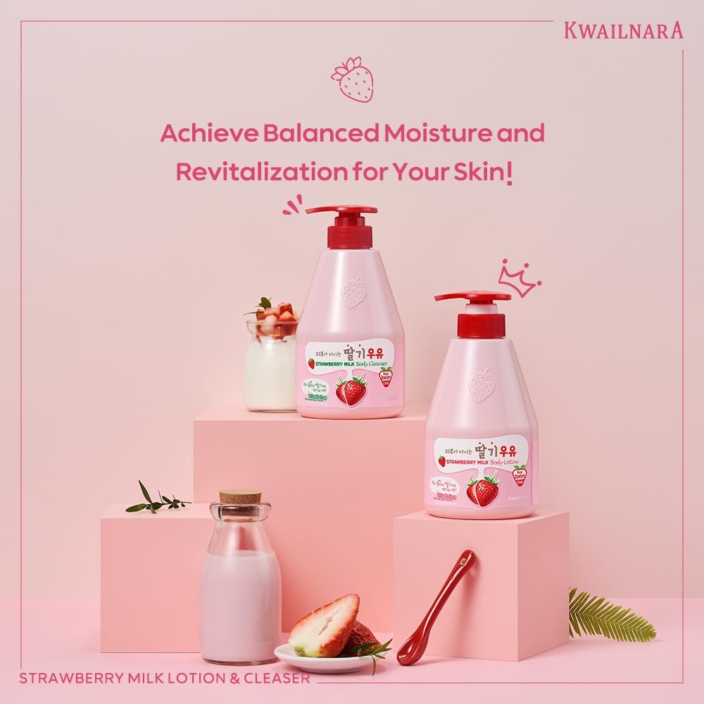 Kwailnara Strawberry Milk Body Wash (19.75 Fl 19.75 Ounce (Pack of 1), White
