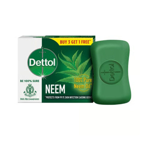 4 x Dettol Neem Bathing Bar Soap 75g | Bath Soap | Free Shipping
