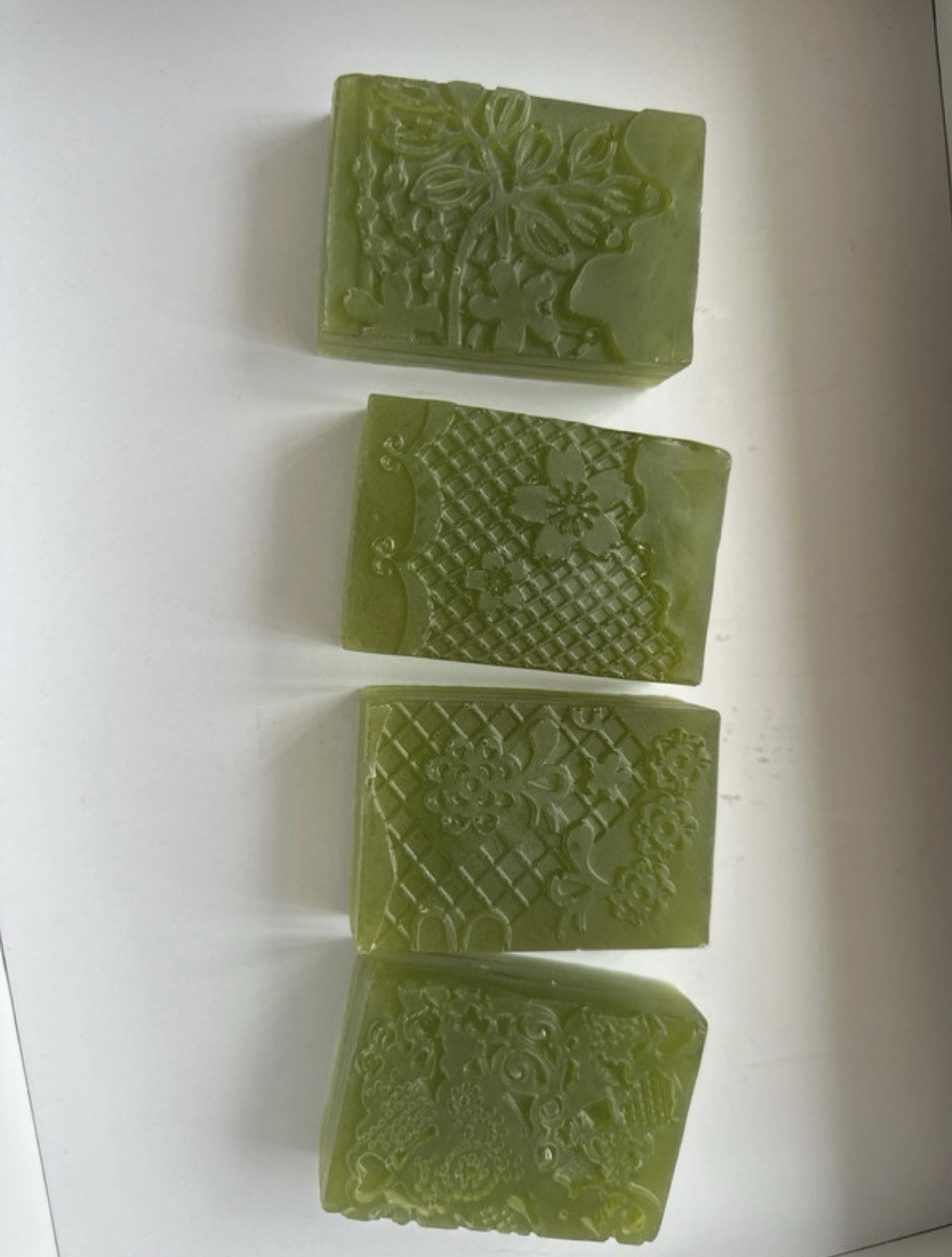 Avocado Green Floral Rectangular Body Bar Soap for Body & Hands Women Men