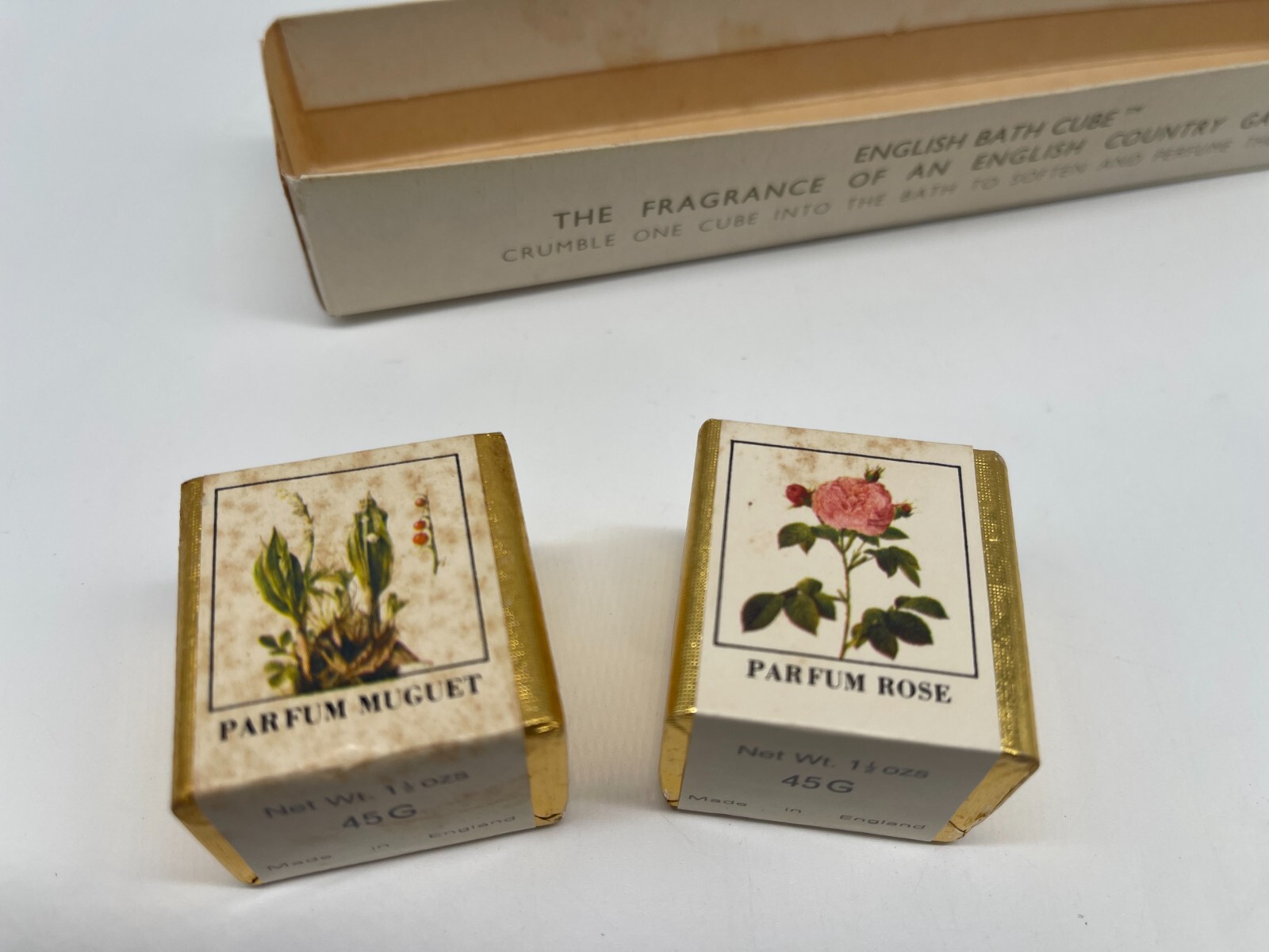 English Bath Cube Floral English Country Garden Scents 6 Cubes Vintage!!