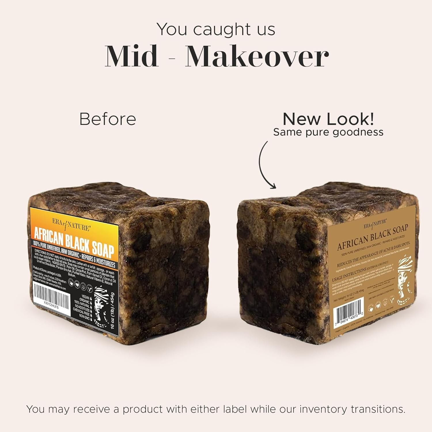 Raw African Black Soap PREMIUM QUALITY Organic Unrefined 100% Pure Natural