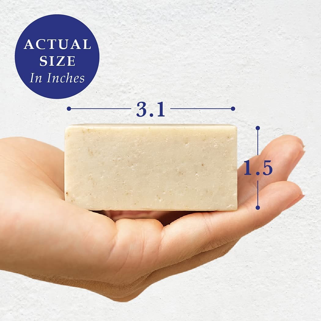 Gentle Unscented Zinc Bar Soap with Olive and Argan Oils for All Skin Types