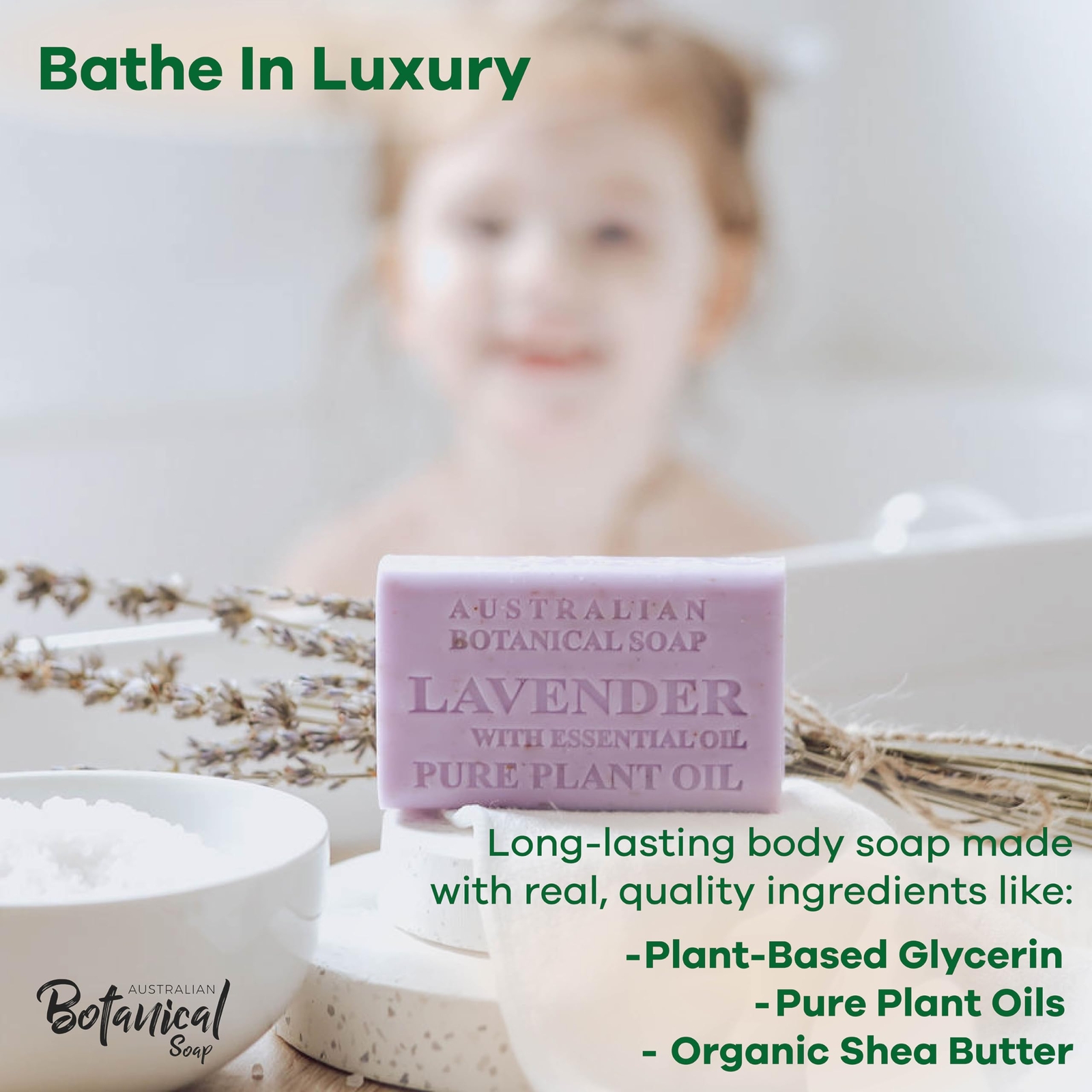 Botanical Lavender Soap Bar Shea Butter Enriched All Skin Types 6.6 oz