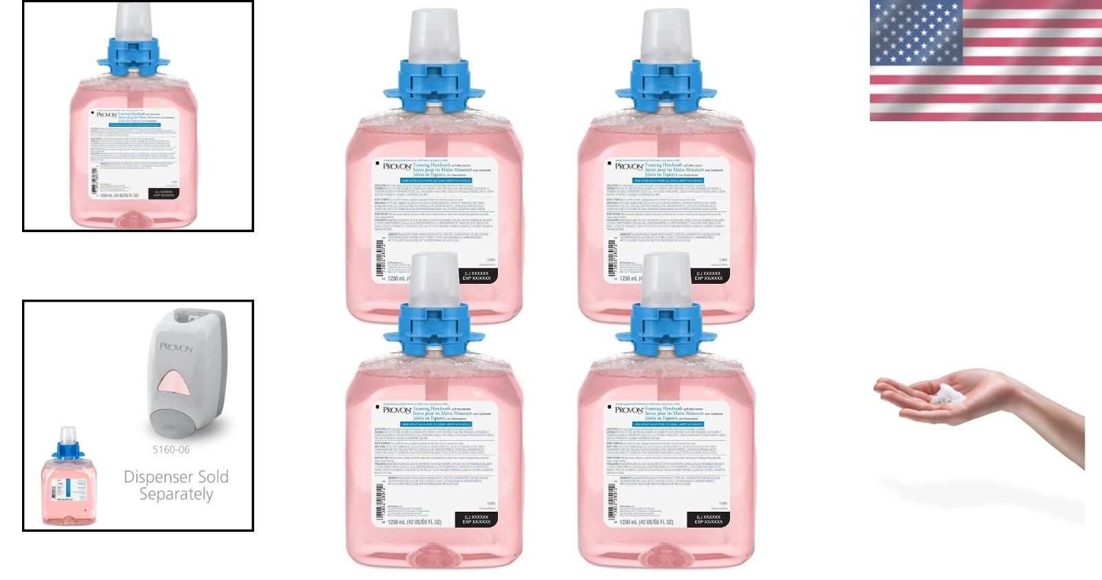 4-Pack Provon Cranberry Scent Foaming Handwash – High-Quality Skin Conditioner