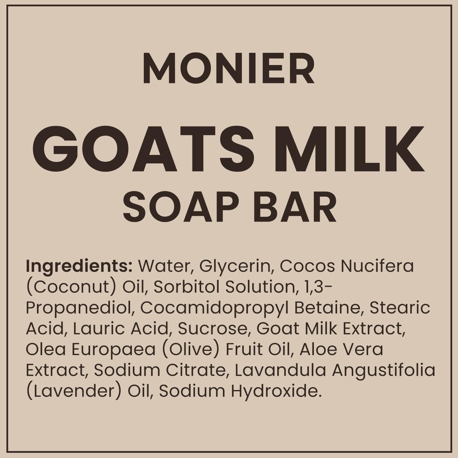 MONIER Goat Milk Soap Bar For Dry & Sensitive Skin – 100% Natural & Organic Skin