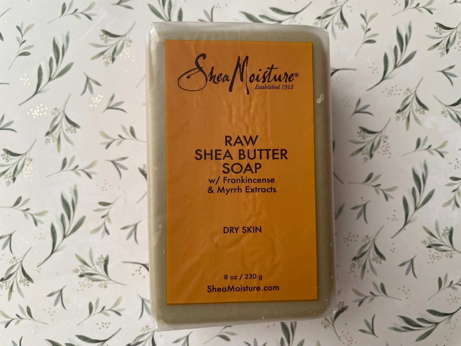 SHEA MOISTURE Raw Shea Butter Soap w/ Frankincense & Myrrh Extracts for Dry Skin