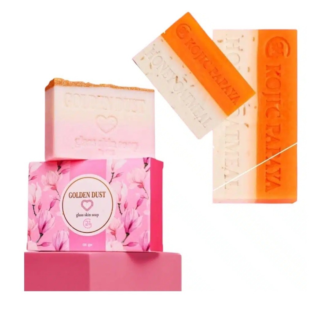 Best Combo G21 Golden Dust Soap & Duo Kojic Papaya + Honey Oatmeal Soap