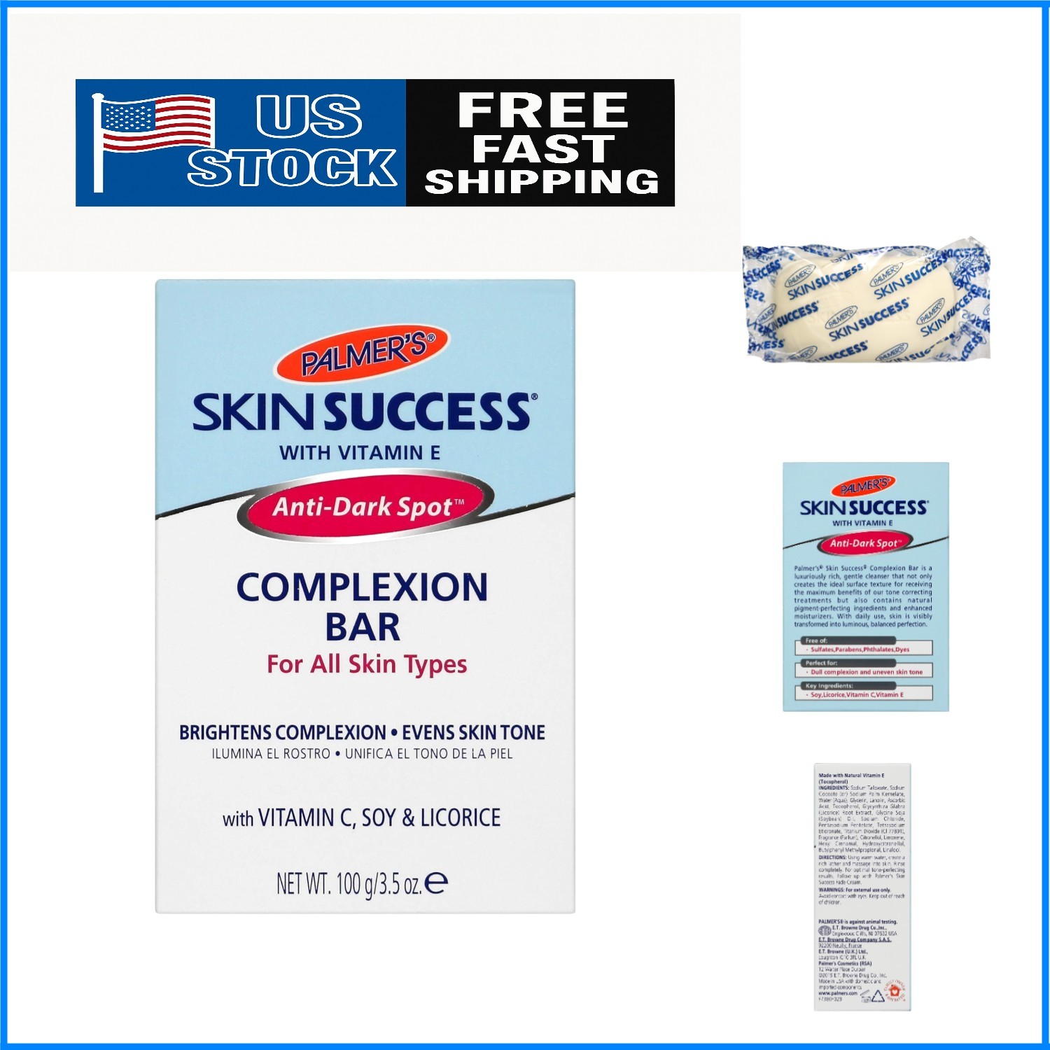 Skin Success Anti-Dark Spot Bar, 3.5 oz Each – Nourishing & Chemical-Free