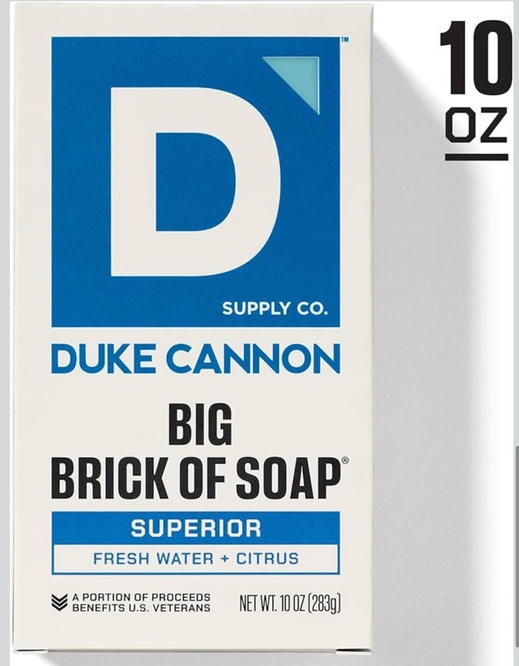 Duke Cannon Supply Co. Extra Large Bar Soap – Men’s Natural Bar Soap with Mascul