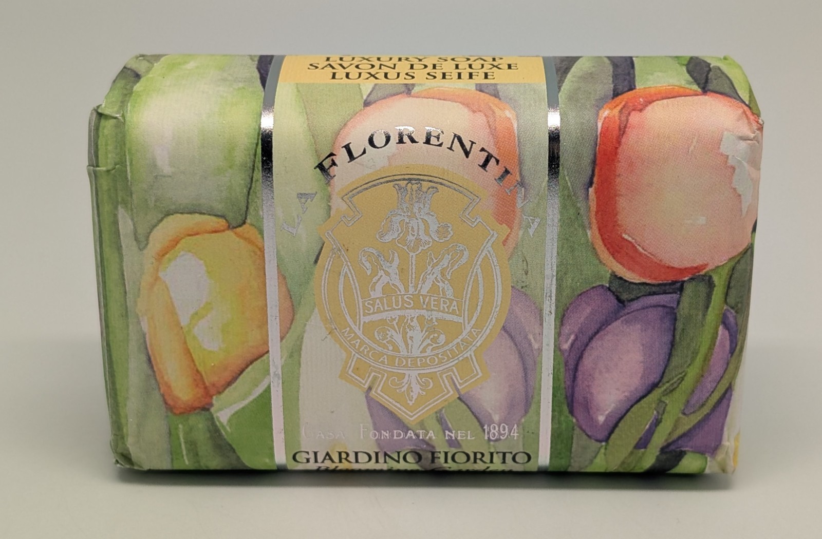 LA FLORENTINA Blooming Garden Vegetable Bath Bar Soap Bath 9.7 oz Made in ITALY