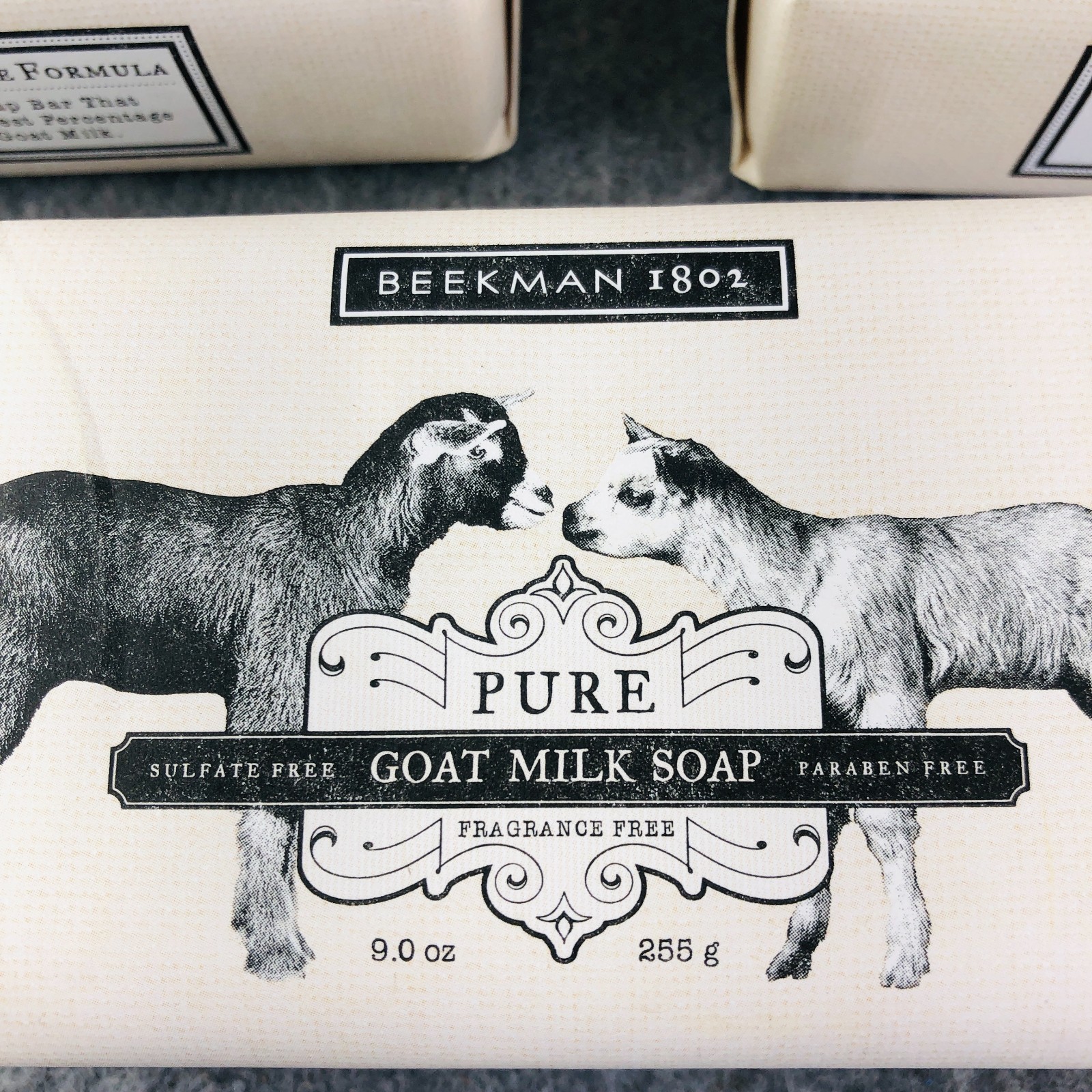 Beekman 1802 Fragrance-Free Unscented 9 oz Pure Goat Milk Soap Bar – Lot of 3