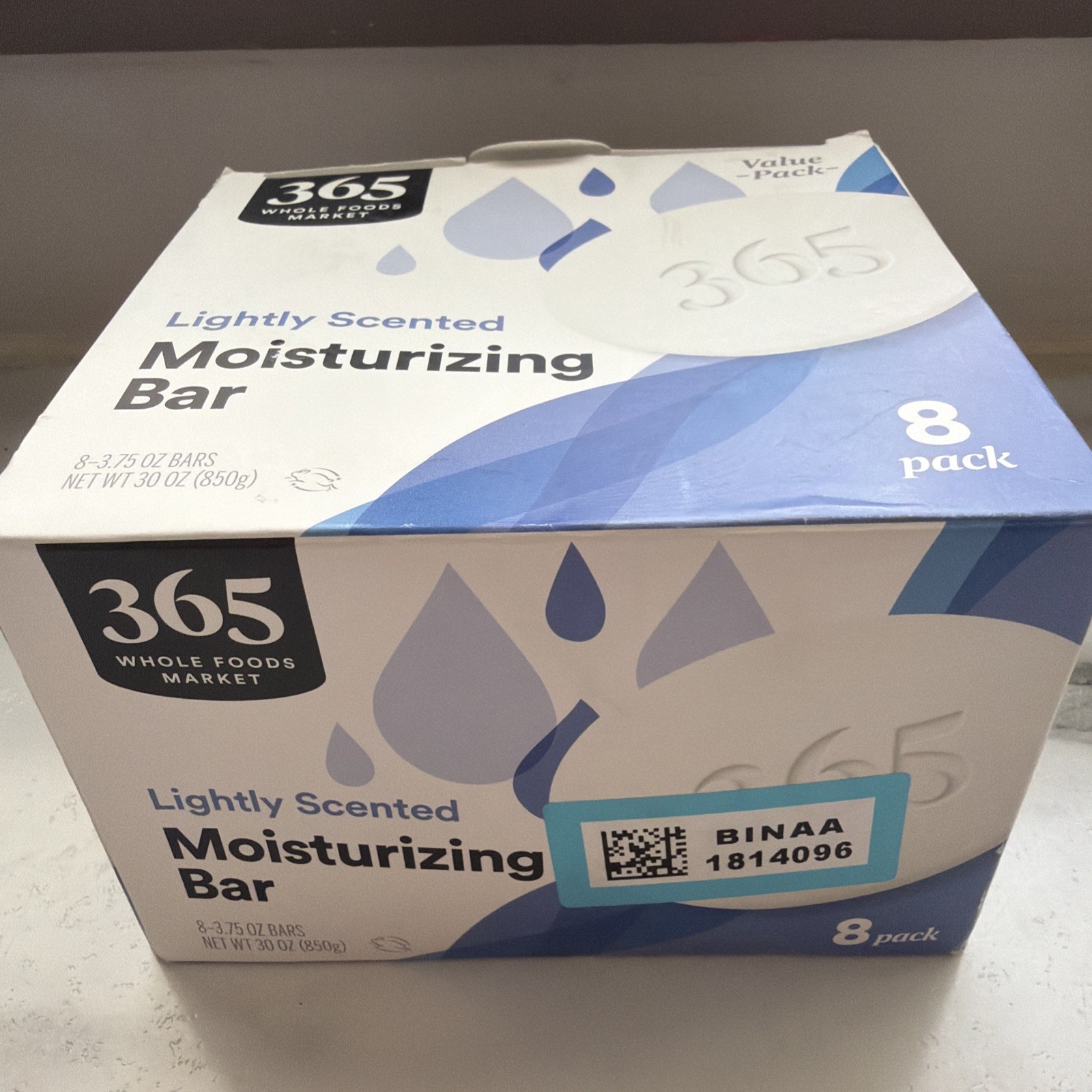 365 Whole Food Lightly Scented Moisturizing Soap Bar 8 Ct