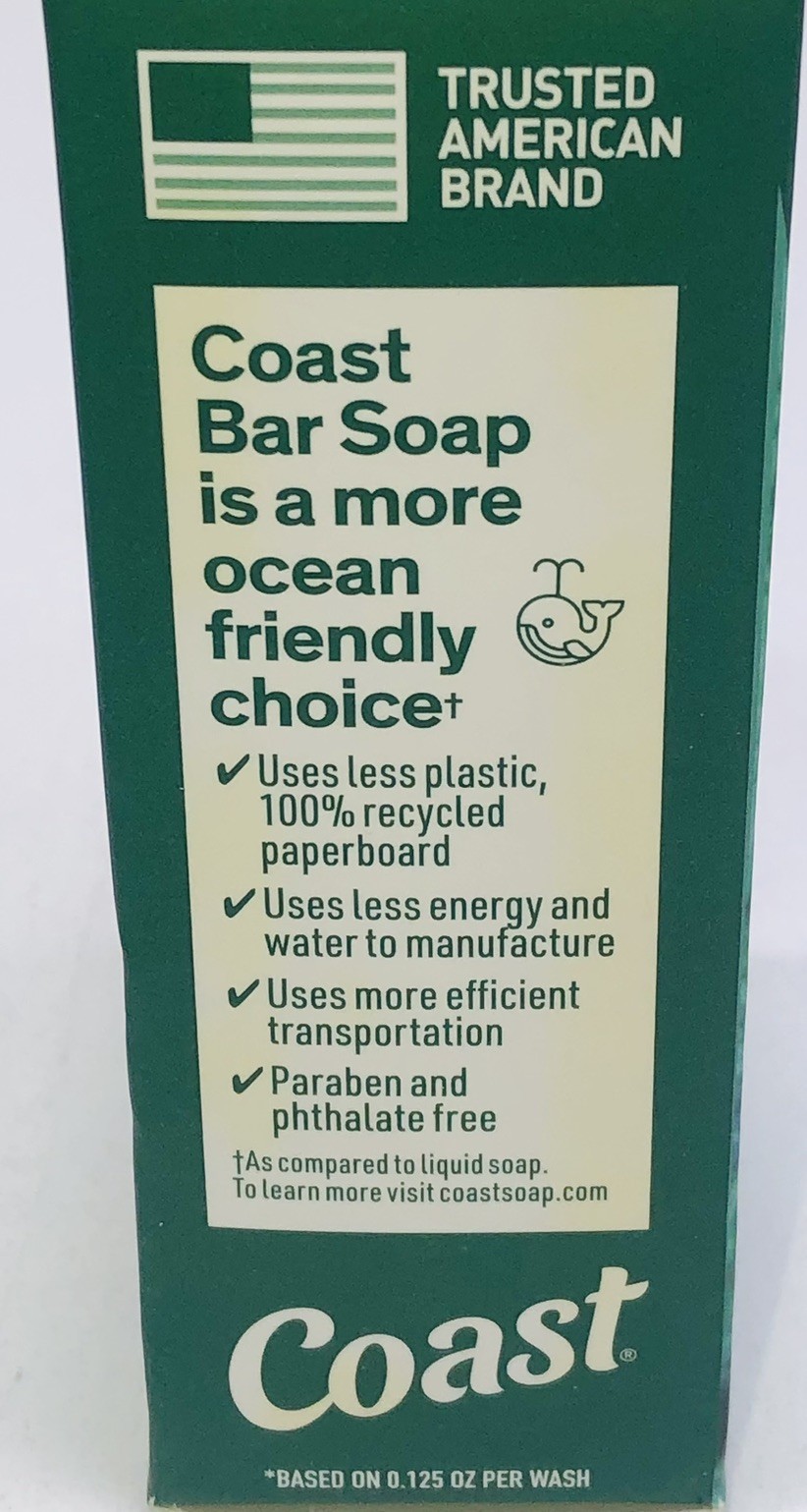 12XL Bars! Coast® Emerald Burst Moisturizing Soap 7.05 Oz ea. Like Irish Spring