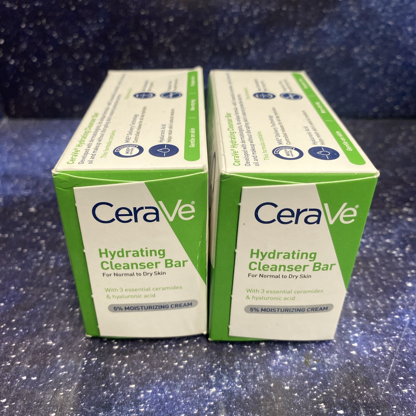 2 CeraVe Hydrating Cleanser Bar Normal Dry Skin Ceramides & Hyaluronic Acid 4.5