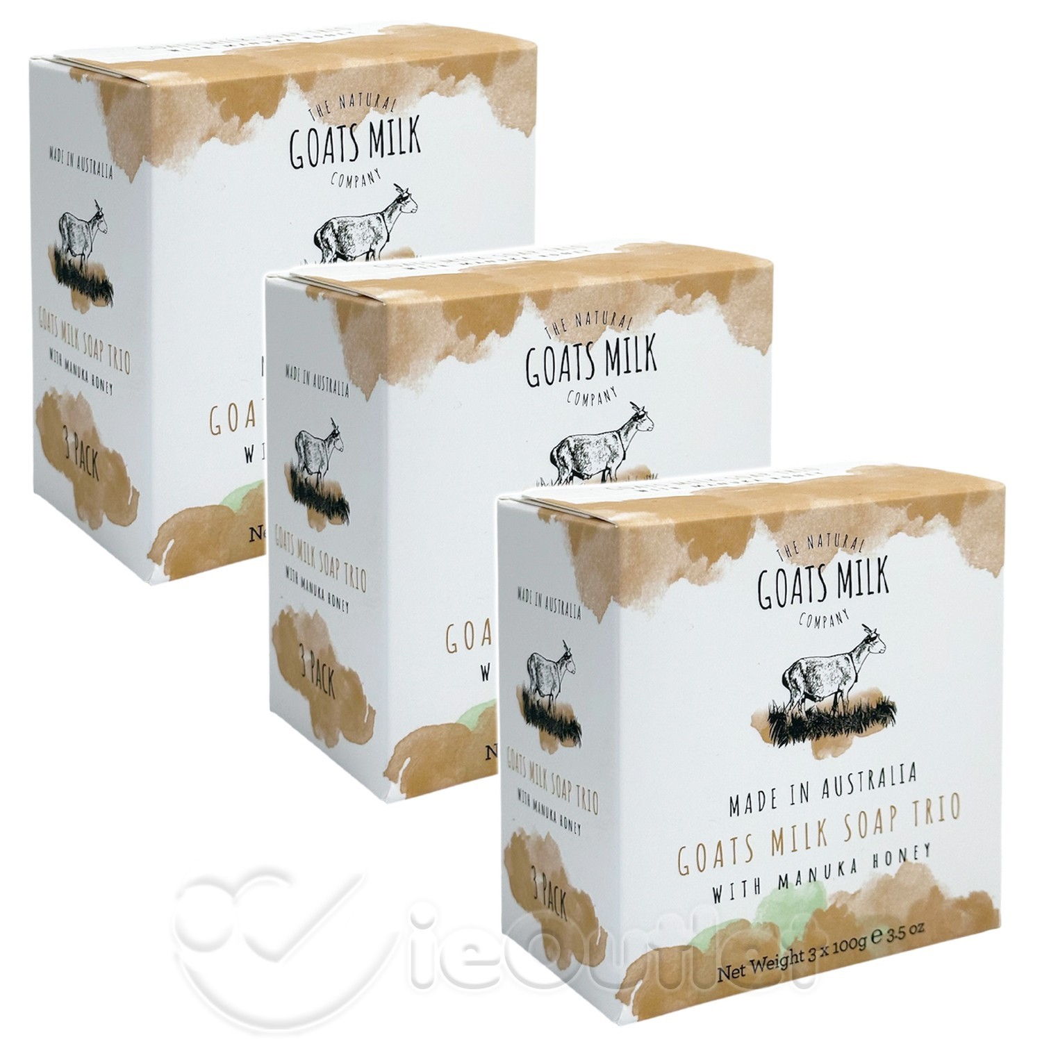9-PACK The Natural Goats Milk Company Bar Soap w/ MANUKA HONEY Made in Australia