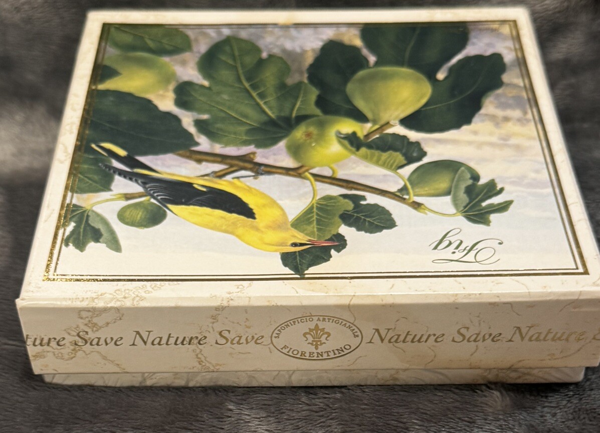 Saponificio Artigianale Fiorentino Fig Scented Soap 4 x 5.29 oz Bars In Gift Box