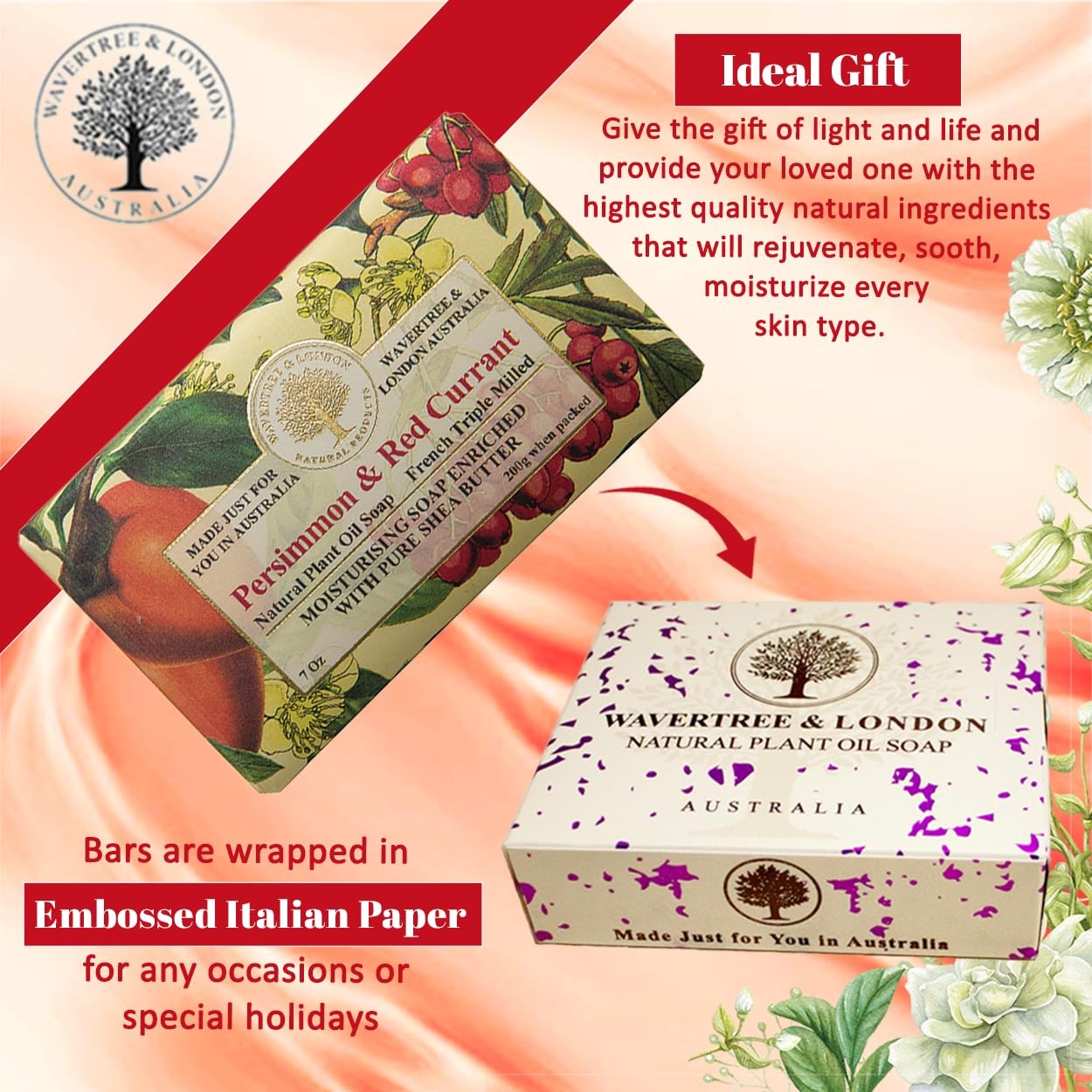 Natural Moisturizing Triple Milled Soap Bars 7 oz Shea Butter Enriched 2 Pcs for