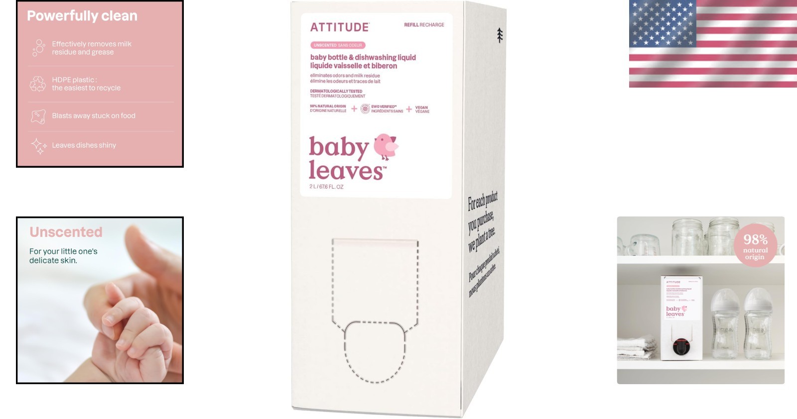 Fragrance-Free Baby Bottle Cleaner, 67.6 Fl Oz – EWG Approved, Gentle Formula