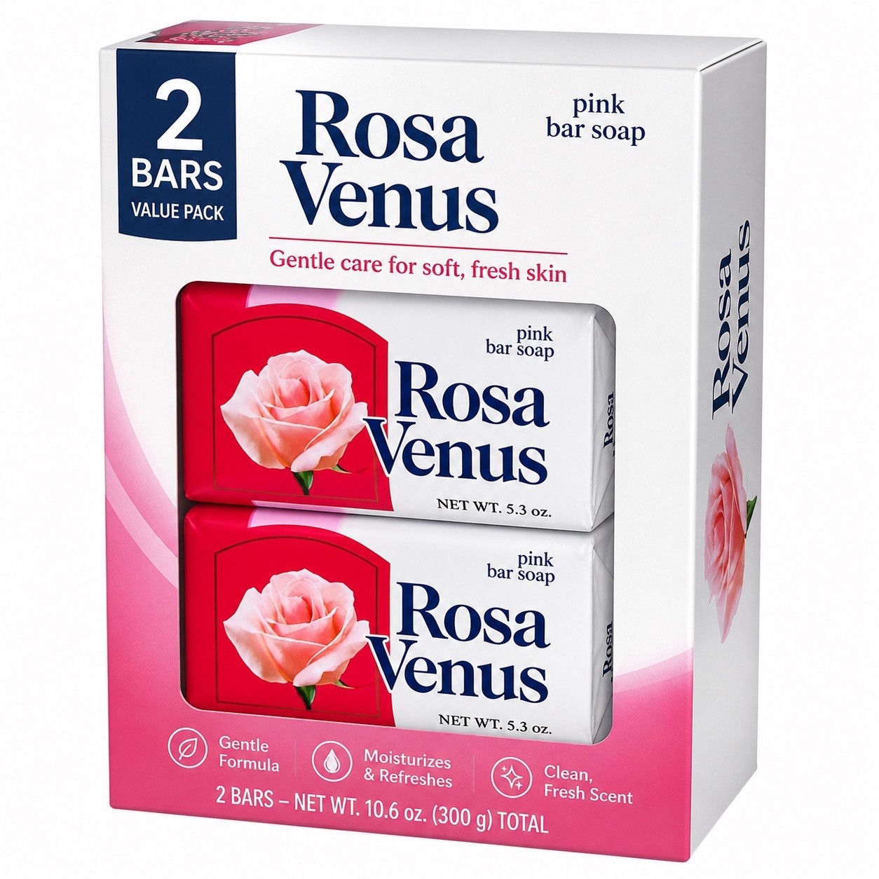 Rosa Venus Pink Soap- 3.5oz 2-piece pack