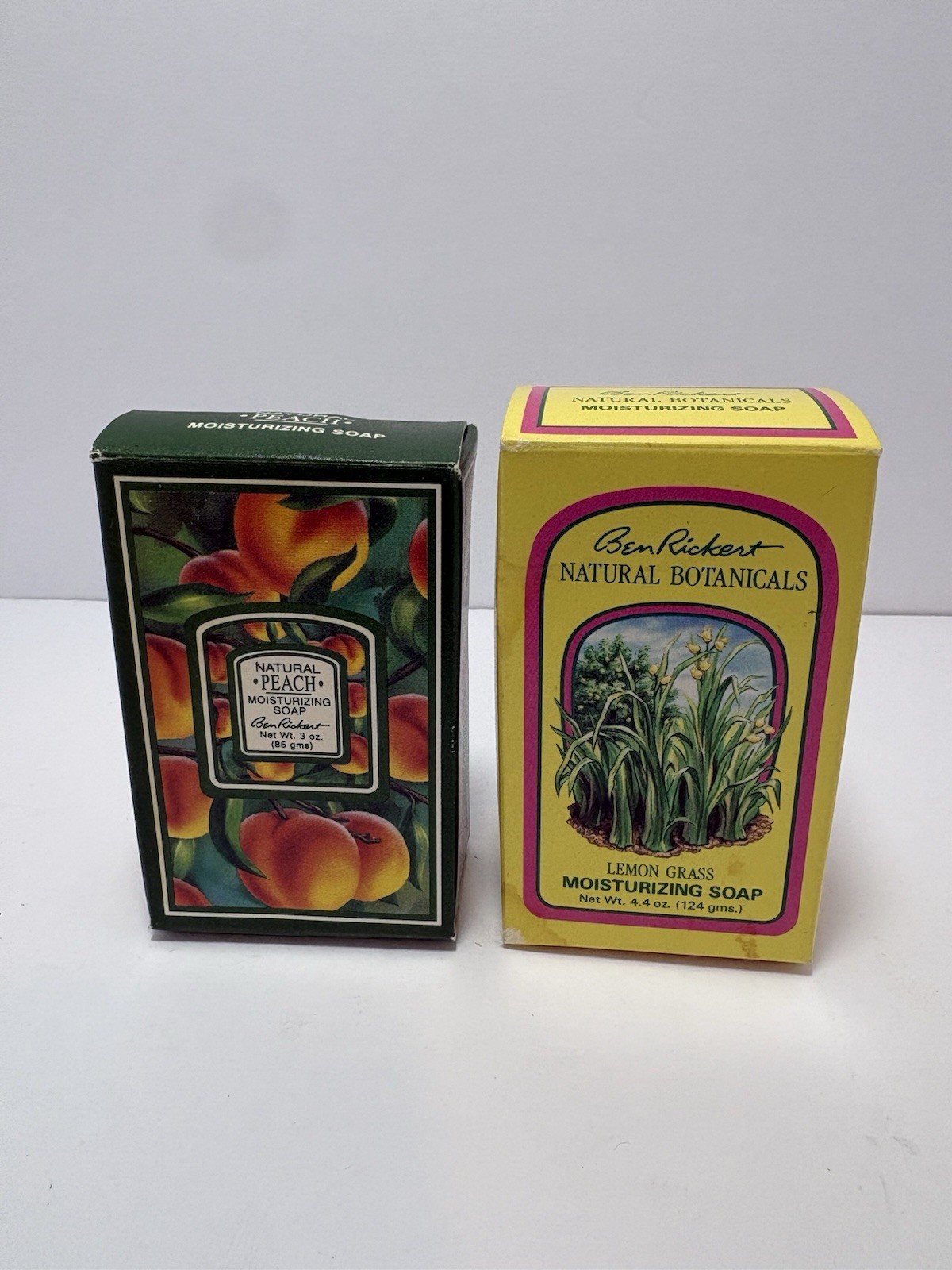 Ben Rickert NATURAL PEACH And LEMON GRASS Moisturizing Bar Soap Vintage