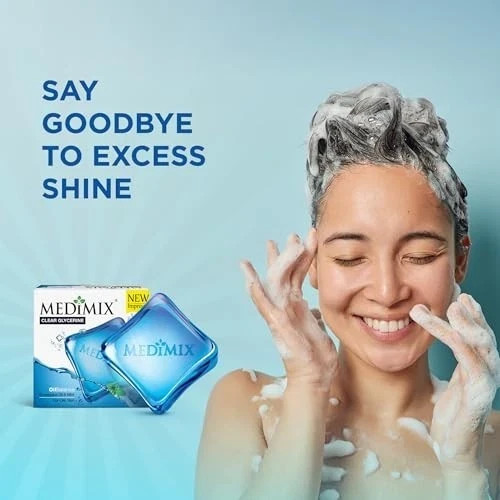 Medimix Clear Glycerine Soap Oil Balance Eucalyptus Mint Oily Skin 100g 4Pc