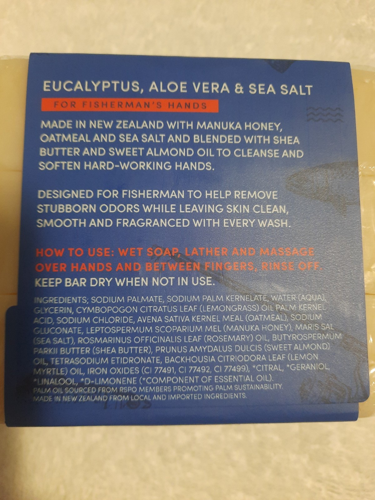 BEAU & DUKE NZ Manuka Honey Oatmeal Sea Salt Fisherman’s Soap Lot 6 Bars 30oz