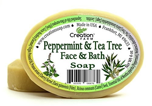 Creation Farm Peppermint & Tea Tree Oil Original Hand Made Soap 2-Bar Pack Co…