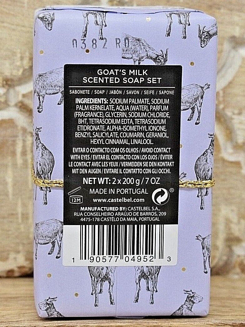 1 Set of 2 CASTELBEL Porto Goat’s Milk Scented Soap Bars