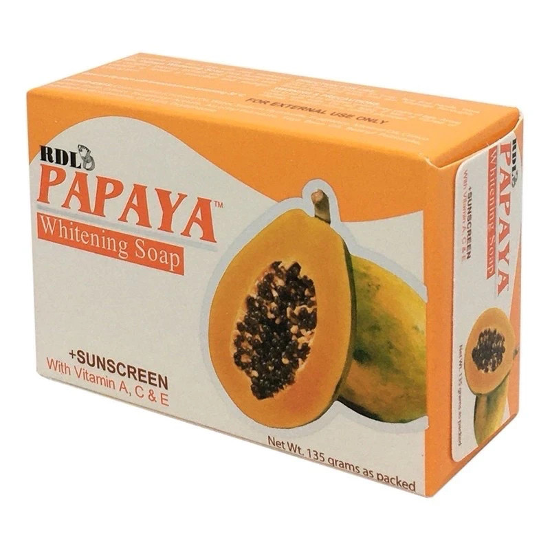 RDL Papaya Whitening Soap 135g x3 Original Sunscreen & Vitamin-Enriched