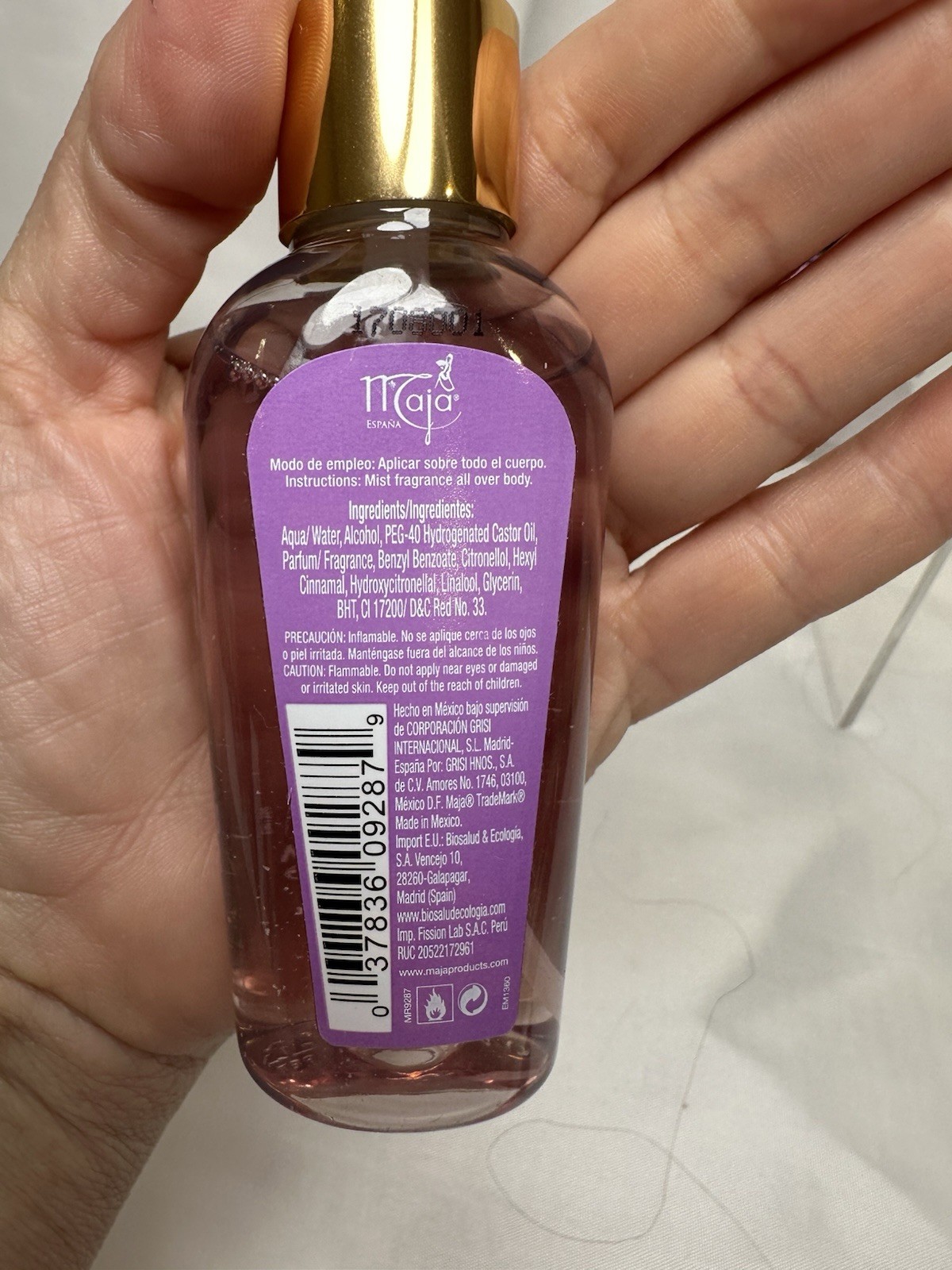 Maja Spain Plum Blossom Luxury Scented Soap Hand Cream Perfume Mist
