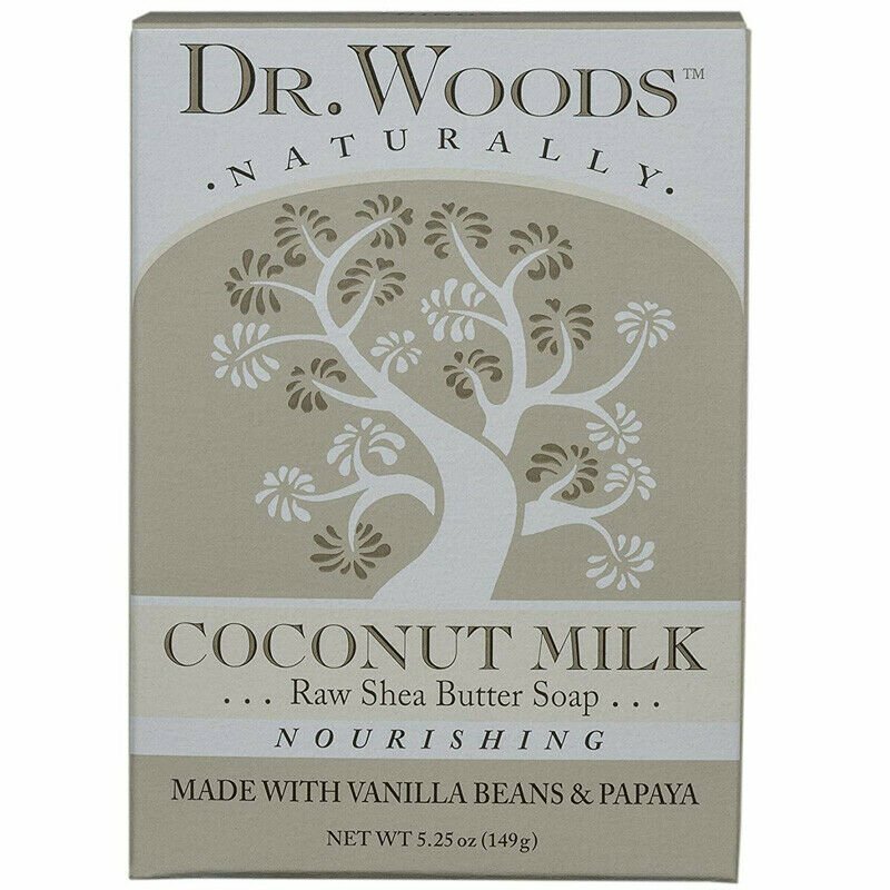 Dr. WOODS – Coconut Milk Raw Shea Butter Soap – 5.25 oz. (149 g)