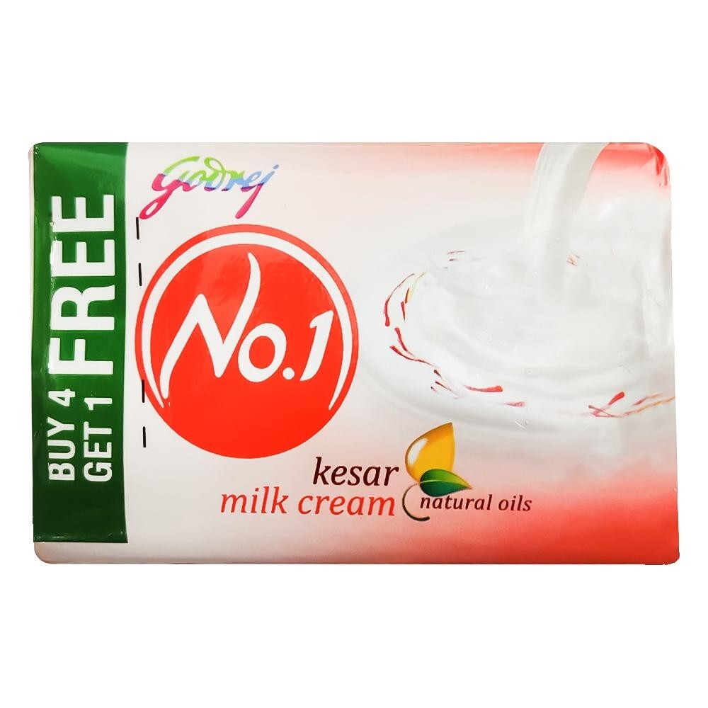 Godrej No.1 Bathing Soap 4+1 free ,500 gram+free 1 detttol soap each colour