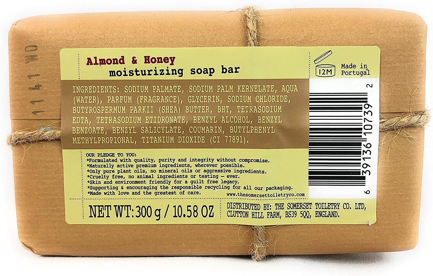 Greenscape Homemade Almond & Honey Moisturizing Soap Bar 10.58 OZ