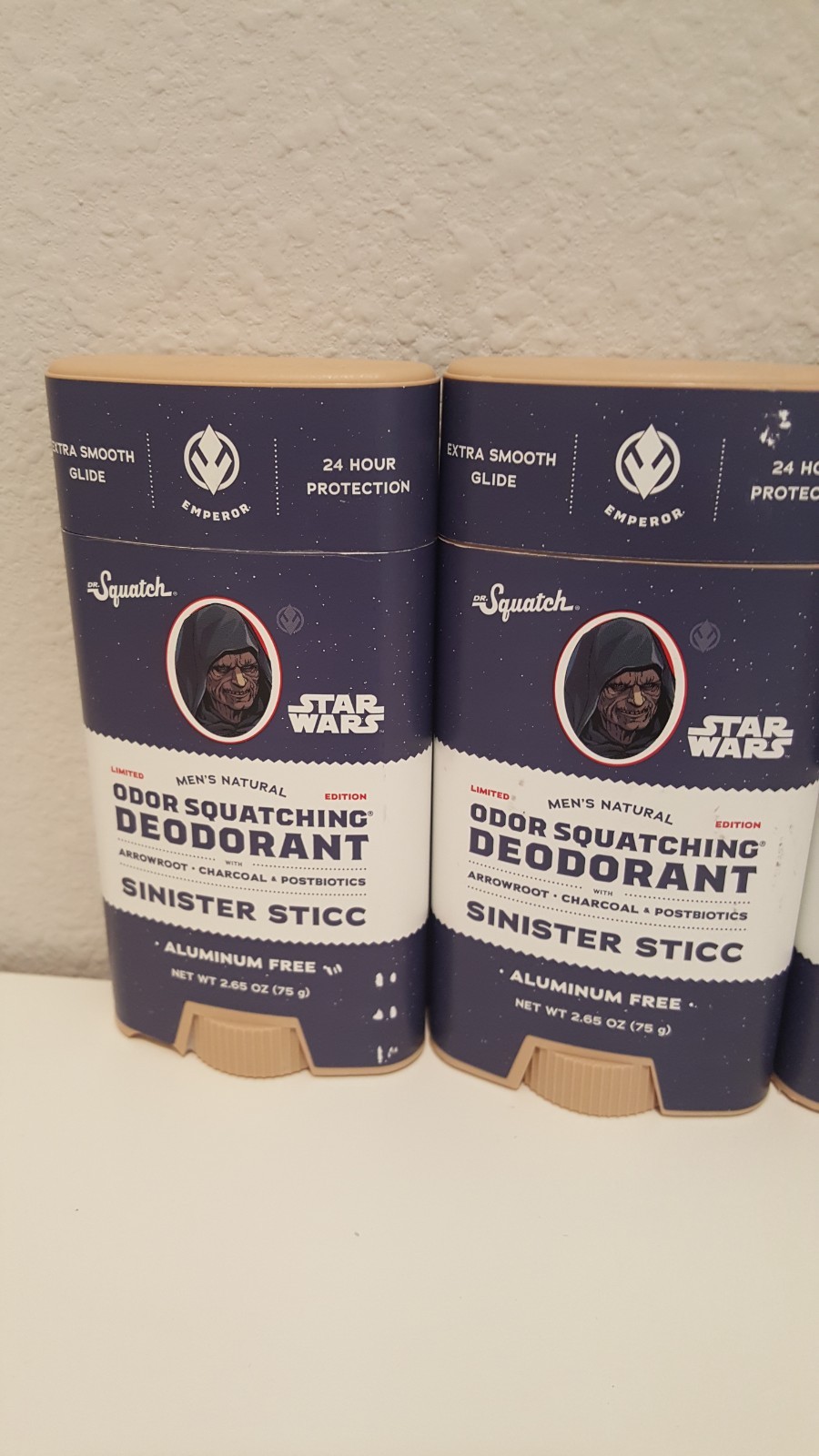 4 Pack – DR. Squatch Men’s Start Wars Edition Deodorant 2.65 fl oz – Soap 5oz