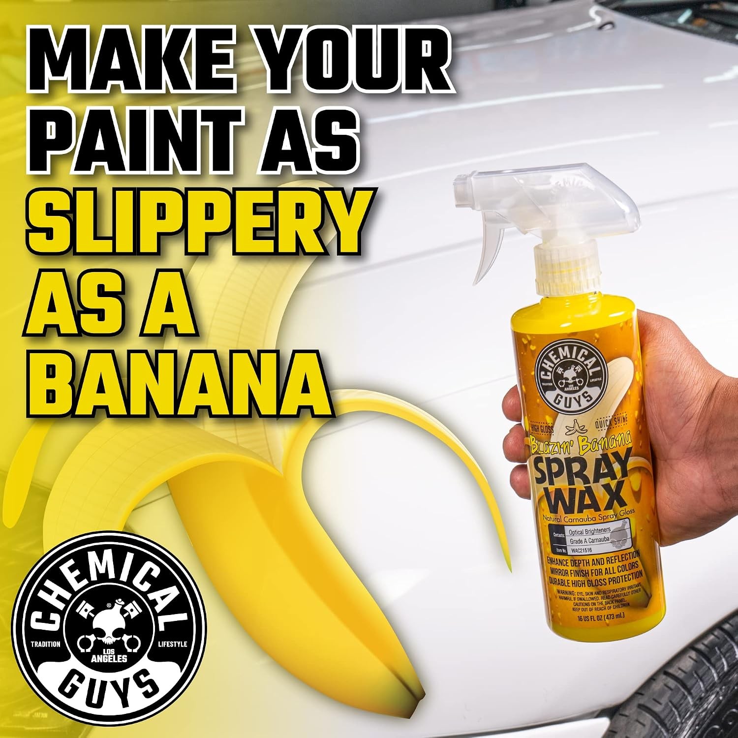 Chemical Guys Blazin Banana Carnauba Car Wax Spray High Gloss Carnauba Wax