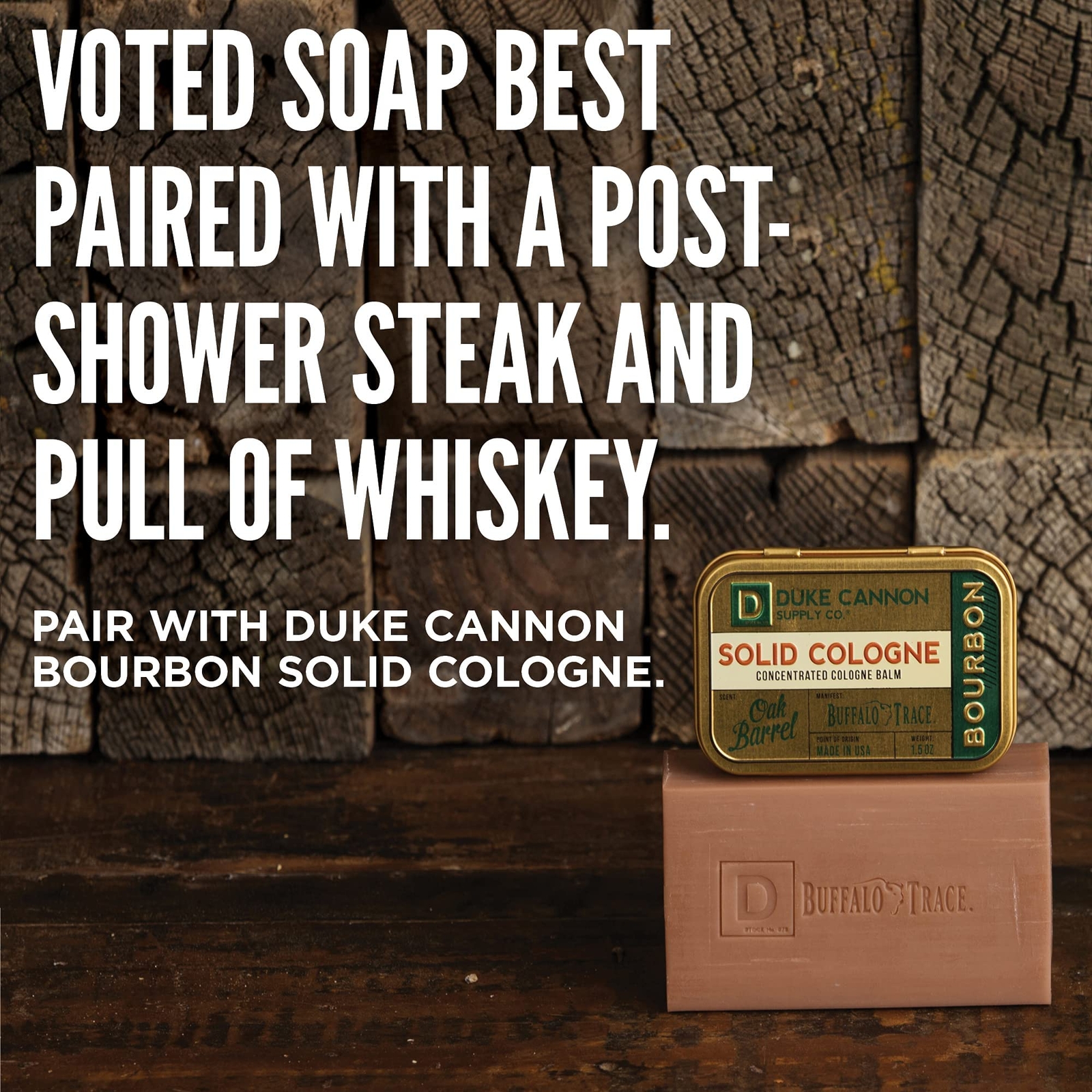 Duke Cannon Cannon Supply Co. Big American Bourbon Soap, 10oz – Superior Grade