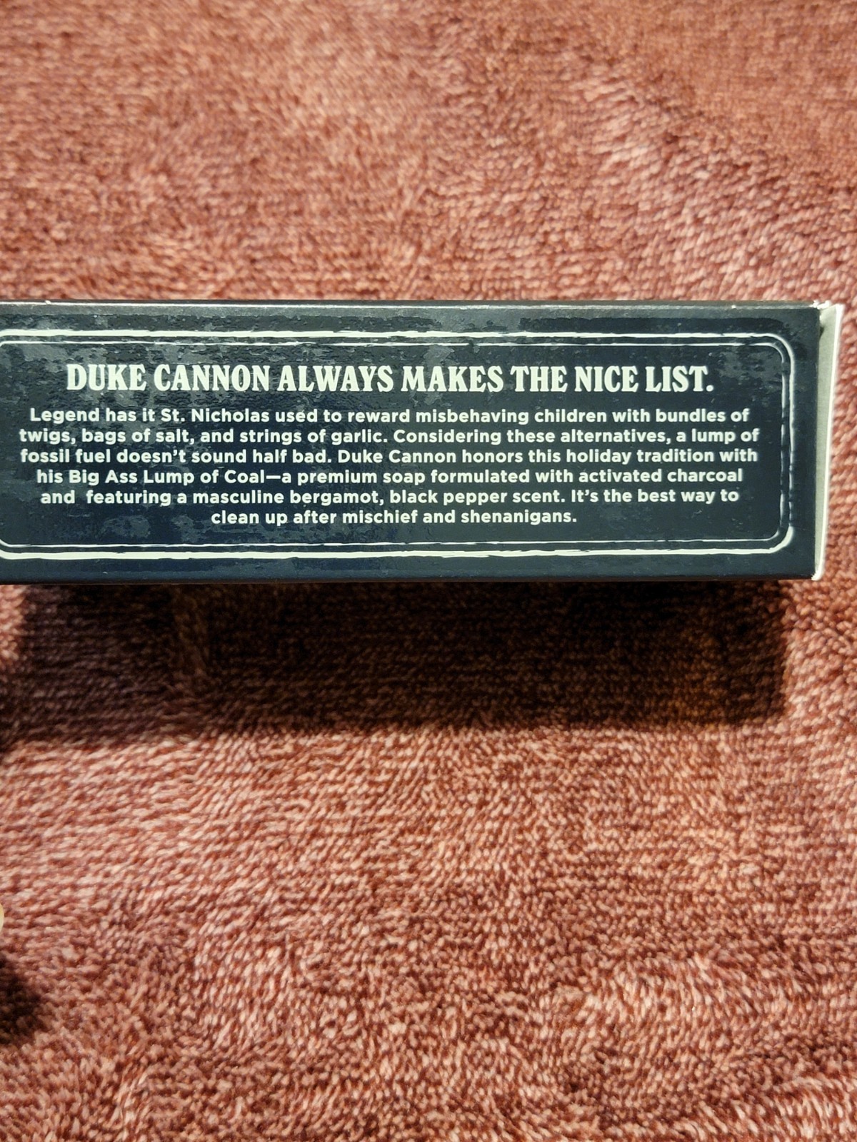 Duke Cannon Big Ass Lump of Coal Activated Charcoal Soap ~ unused in box (A-4)