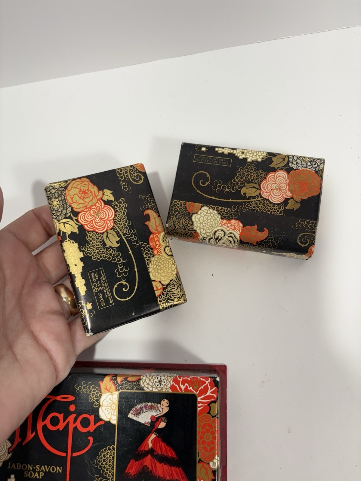 Vintage Myrurgia Maja Jabon Soap Lot Of 4 – 2x 3 1/4 Oz Bars + 2 Mini Spain