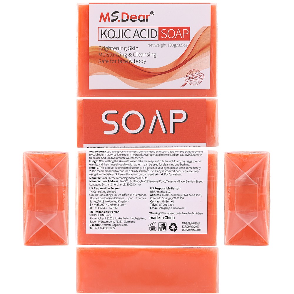 Kojic Acid Soap Dark Skin Whitening Bleaching Lightening Brightening Face & Body