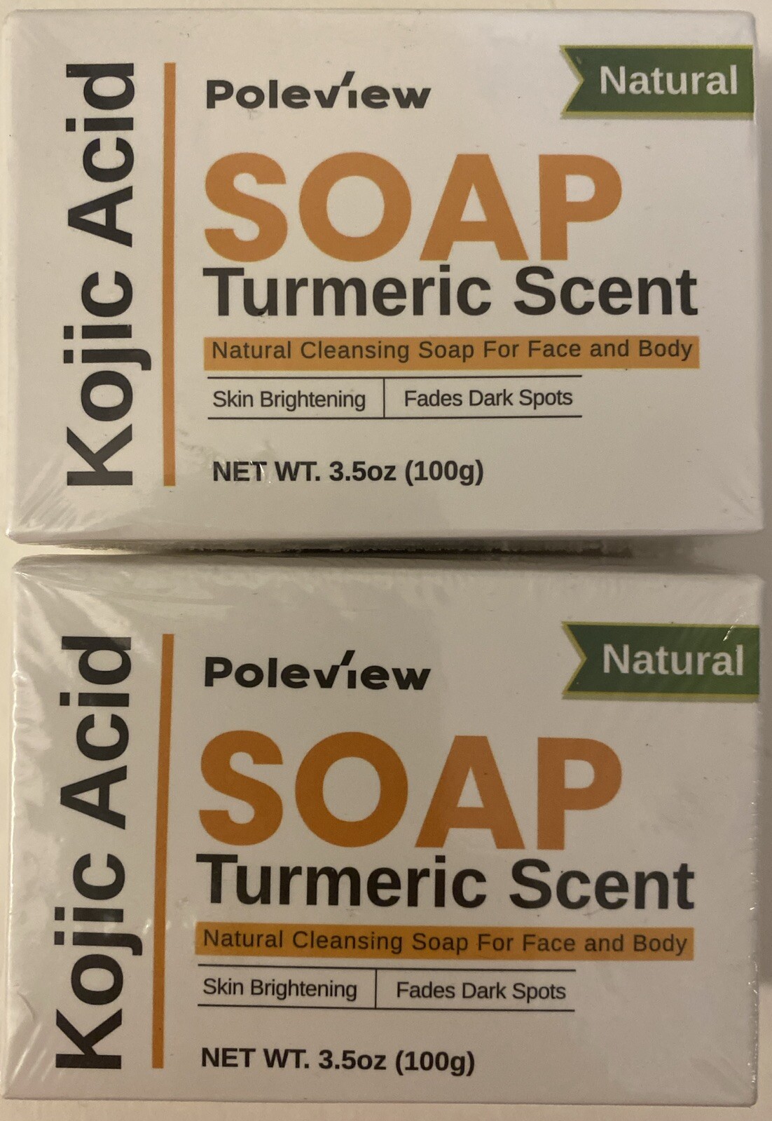 2-Natural Kojic Acid Soap-Turmeric Scent 3.5oz