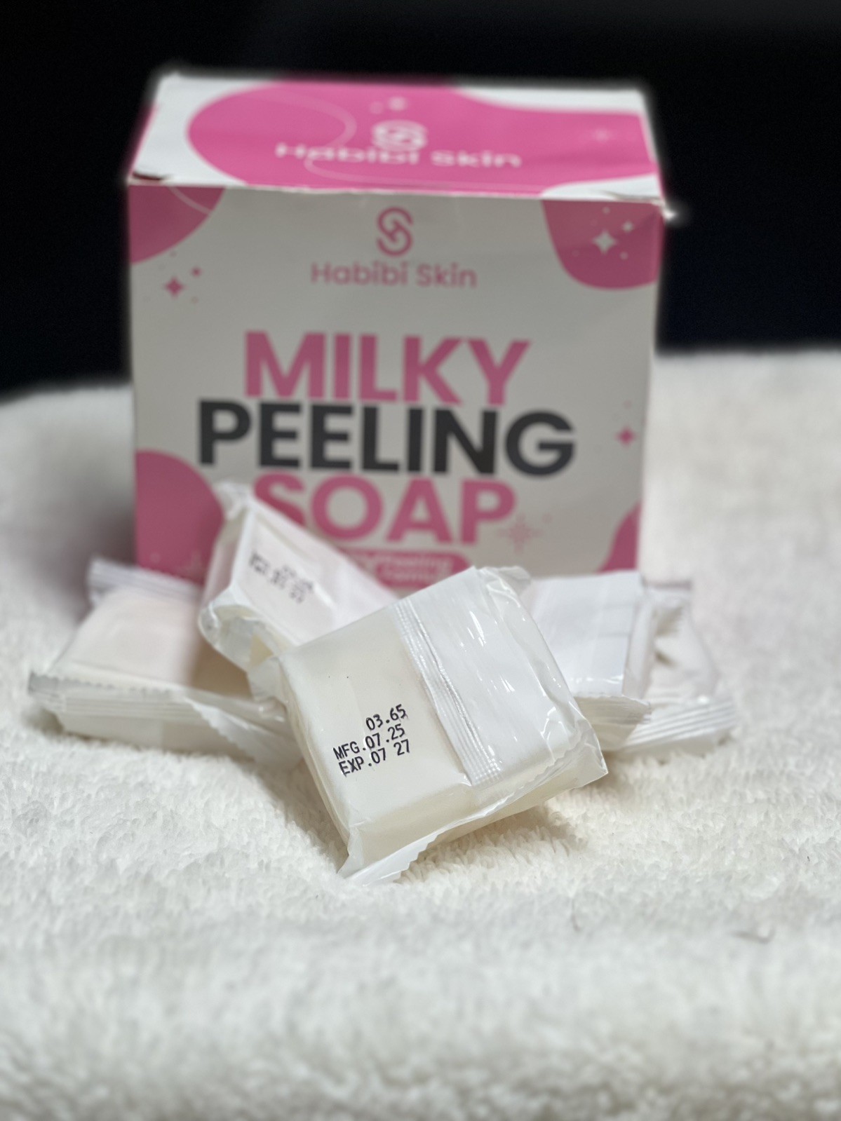 Habibi Skin Essentials Milky Peeling Soap 50g Pack of 20 Bars. A Legit Seller.