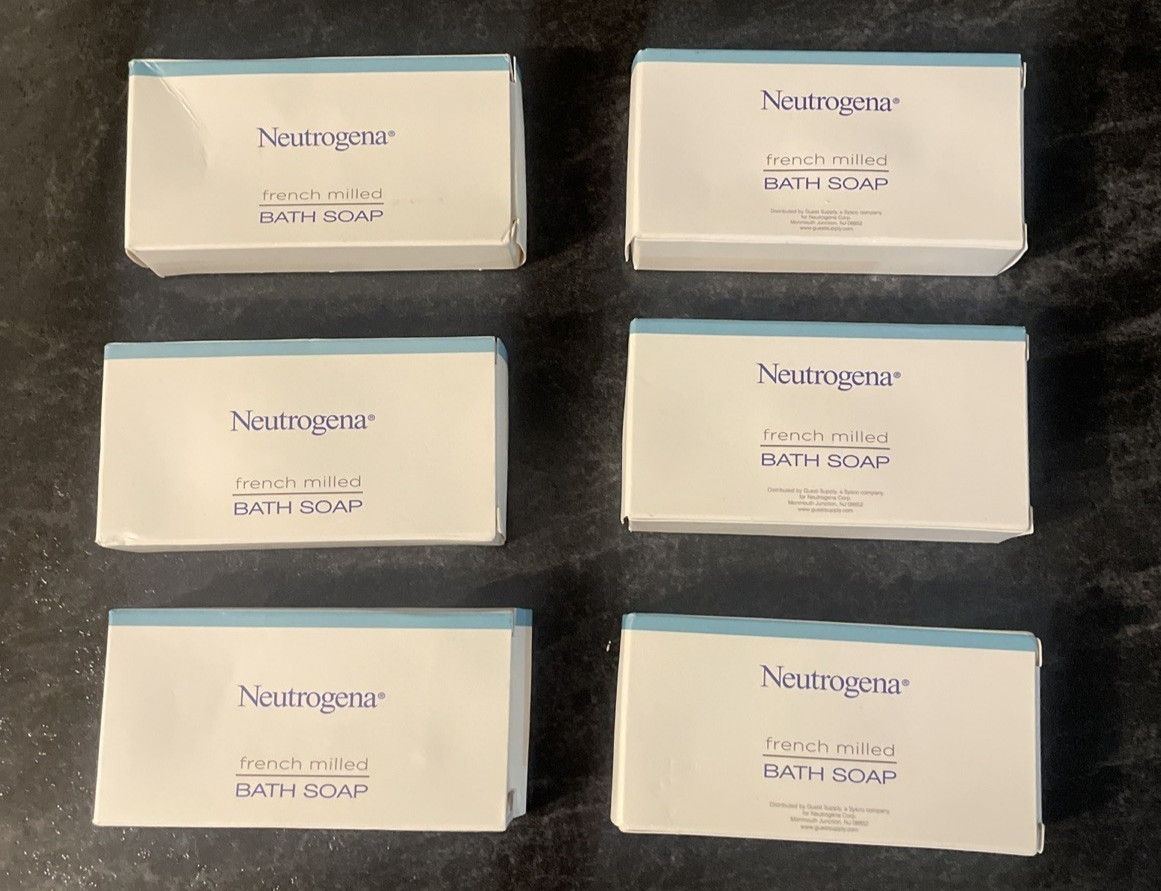 Neutrogena French Milled Bath Soap 1.15 oz Massage Bars Lot of 6 Travel Size