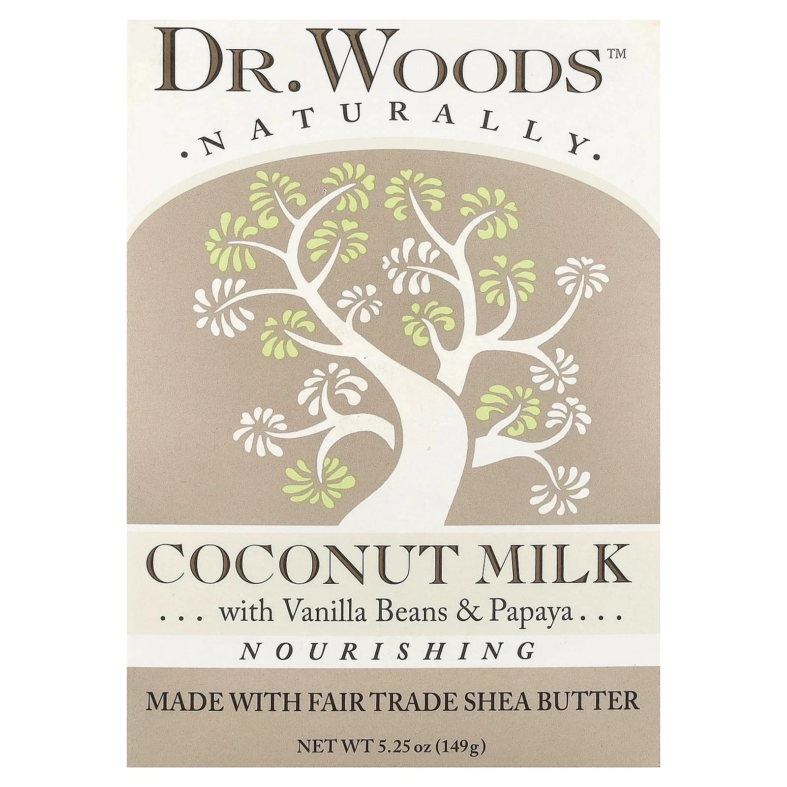 Dr. Woods Bar Soap Coconut Milk – Nourishing 5.25 oz Each (Pack of 6)